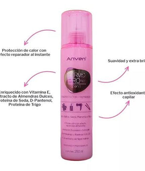 Protector De Calor Y Reparador 2 En 1 Anven Termoprotec